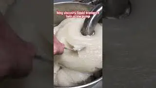 Double screw pump transport high viscosity konjac slurry