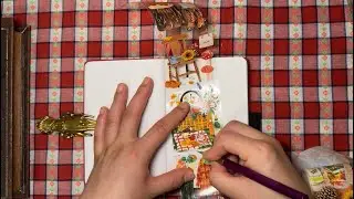 ASMR Journaling✨Fall spread🍂🍁 of the year | Relaxing time | Journaling idea | Sticker Journaling