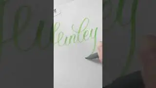 🖌today is apple green &ldquo;Finley&rdquo;🍏. #asmr #pensound #pensounds  #satisfying #brushlettering #apple