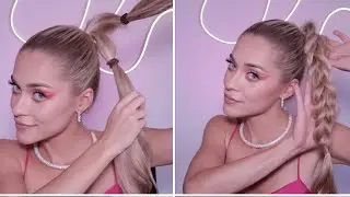 NEW HAIR HACK: 1 MINUTE BRAID WITH RIBBONS