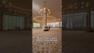 Nad Al Sheba Mosque in Dubai shines beautifully reflecting peace #dubai #mosque #masjid #nadalsheba