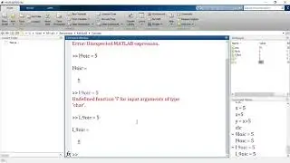 MATLAB 3.  Variables