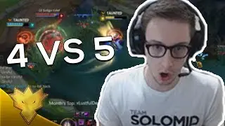 TSM Bjergsen - STUPID 4 VS 5 - League of Legends Funny Stream Moments