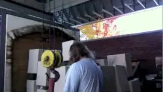 Loading/unloading the Burnout Kiln