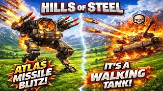 Atlas Tank = WALKING DEATH  | Hills of Steel Missile Gameplay