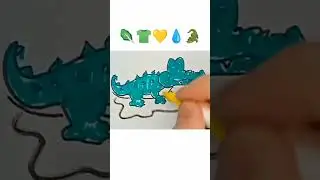 Crocodile 🐊 #art #youtubeshorts #coloring #crocodile #animals #colors