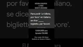 APRENDER ITALIANO con Tarjetas FLASHCARDS _ Hablar Practicando
