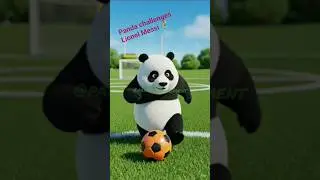 Panda challenge Lionel Messi#panda #messi #funny #cuteanimals #dailymotivation