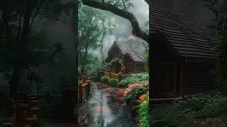 Cozy Cottage in the Misty Forest | Rainy Day Retreat #nature #rain #forest