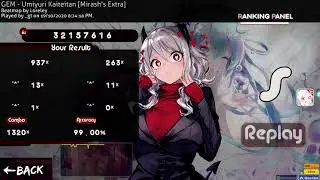 osu! | GEM - Umiyuri Kaiteitan [Mirash's Extra] +HD | 99.00% FC 319pp
