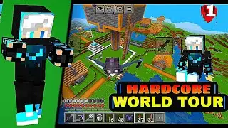 MY HARDCORE WORLD TOUR IN MINECRAFT LK 99 LONG VIDEO #minecraft #survival 