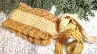 El CUELLO VINTAGE más viral del momento versión dos Agujas/ Tejiendo con Leonardo 