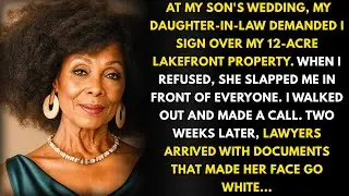 My daughter-in-law slapped me at her wedding and demanded my lakefront property deed!