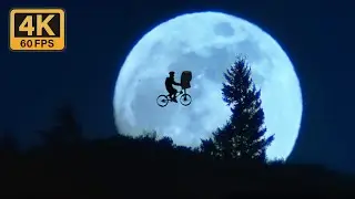 Flying Bike Rides in 4k 60fps | E.T. The Extra Terrestrial Remaster