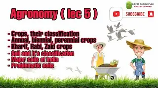 Crop classification | Kharif Rabi Zaid Crops | Annual Biennial Perennial crop | Soil classification