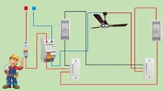 2 Way Switch Connection with 2 Fan Regulators for Ceiling Fan