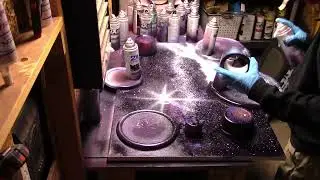 PURPLE GALAXY | Spray Paint Art