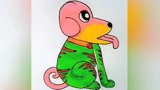 Dog drawing is so easy.  কত্ত সহজে কুকুর আঁকা যায়!!! 