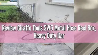 Review Giraffe Tools SW5 Metal Hose Reel Box, Heavy Duty Garden Hose Storage Reel Hideaway, Crank Ha