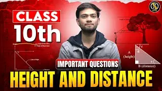 Height & Distance Class 10 Maths 🔥 Most Important Questions with Solutions