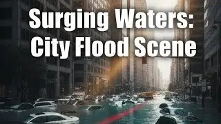 Surging Waters: City Flood Scene&rdquo;