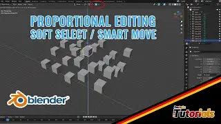 Proportional Editing / Soft Selection / Smart Move in Blender - Deutsche Tutorials