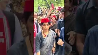 priya saroj akhilesh yadav dimple yadav samajwadi party india alliance sir protest delhi 1080 ytshor