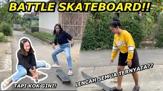 BATTLE SKATEBOARD PERTAMA KALI!! BELOM PERNAH NYOBA LANGSUNG BISA??