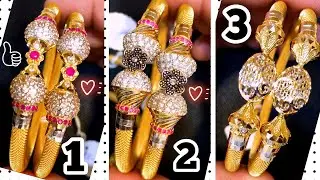 Live gold rates gold price Today per gram eid collection gold Bangles Designs with Stone