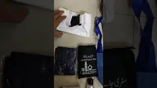 Pack of 7 Hajj & Umrah Accessories Kit | Travel Prayer Mat, Umrah Belt, Travel Bag & Essentials