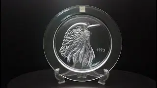 Lalique 1973 Jayling Bird Annual Plate treasur360&deg; Vintage Antique Art