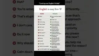 Easy English #spokenenglish #englishspeaking #vocabulary #fyp #english #edit #enjoy #englishslang