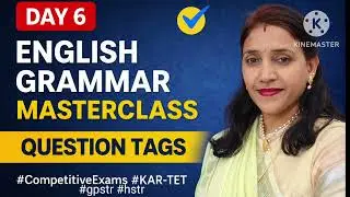 Day-6, English Grammar Masterclass series -Learn question tags with Sarita ma'am 