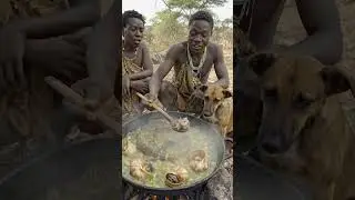 Campfire Eating ASMR 🔥#Hadzabe #Campfire #EatingASMR #shortsfeed  #cooking #foodpreparation #africa