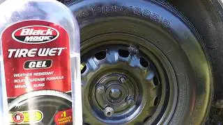 Black magic tire wet gel demo review with tire brush