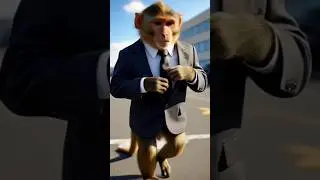 Monkey drive bike#jaidmeel#aliza#ai#animated