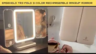 Easehold Trifold 3 Color Rechargeable Makeup Mirror Review!