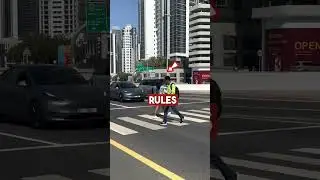 Because Dubai Gives Respect To Pedestrians | Habibi Walk freely on Dubai's Road #shorts #dubai