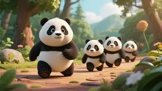 Waddling Panda Cubs Adventure | Cute Baby Panda Song for Kids