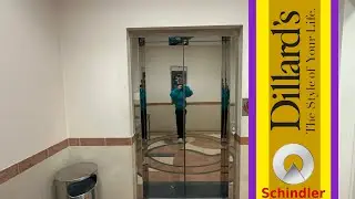 PAINFULLY SLOW Schindler 330a Hydraulic elevator at Dillards, perimeter mall, Atlanta, Georgia