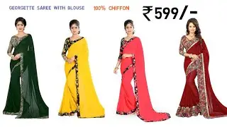 Rangoli Sarees and Beautiful Georgette Saree Collection Buy Online @ Rs 500/-