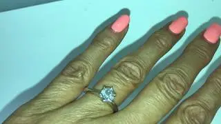 6 Prong Round Diamond Solitaire Engagement Ring 18K White Gold | TheNetJeweler
