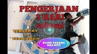 TUTORIAL TERLENGKAP, PEMASANGAN ORNAMEN KALIGRAFI LEHERAN KUBAH NUANSA HIJAU DAN COKLAT #kaligrafi