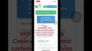 #Tesla #VCFRONT_a156_louverBlockage Система климат-контроля в салоне требует обслуживания. Легко ...