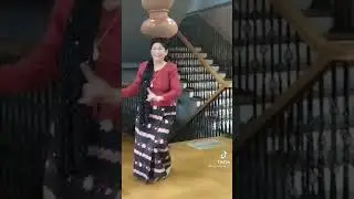 Myanmar Woman Dancing with Pots over her head #BURMESE #PotsOverHead #BurmeseDance