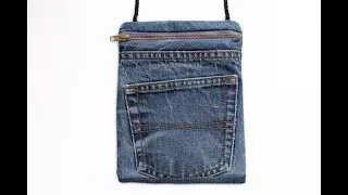 Pochette jeans simple - Une poche &agrave; l'int&eacute;rieur