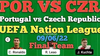 POR vs CZR Dream11 Football Match || Portugal vs Czech Republic || UEFA UEFA Nations League ||