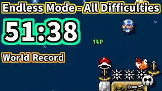 [Speedrun WR] Super Mario Maker 2 - Endless Mode - All Difficulties - 51:38