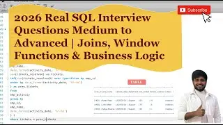 10 Real SQL Interview Questions Medium to Advanced | Joins, Window Functions & Business Logic