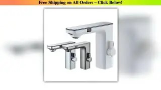 White Smart Sensor Basin Faucet Screen Digital Display Hot Cold Water Mixer Tap Touchless Vanity